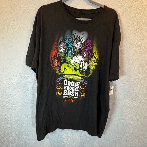 Disney Tops - Disney Black Oogie Boogie Bash Graphic Short Sleeve‎ Tee with Multicolor Design